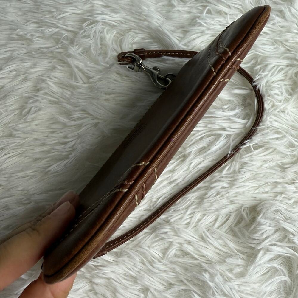 y2k COACH Leatherware Brown Wristlet - Picture 3 of 8